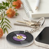 Demi Platten Demisexual Prix Vinyl LGBTQ Schlüsselanhänger (Vorderseite rechts)