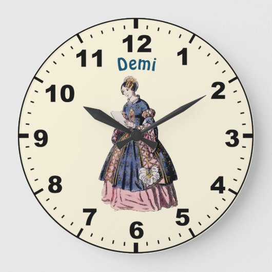 DEMI ~ SPANISCHE KOSTEN ~ PERSONALISIERT GROßE WANDUHR (Vorderseite)