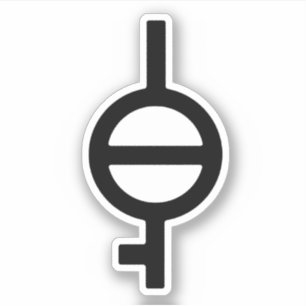 Demiagender Demigirl Gender Symbol Aufkleber