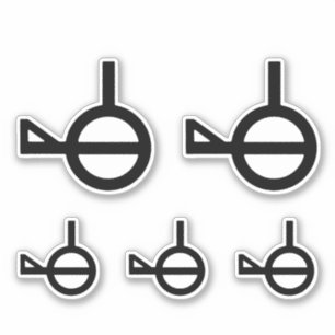 Demiagender Symbol für das dritte Geschlecht Aufkleber