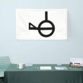 Demiagender Symbol für das dritte Geschlecht Banner (Messeveranstaltung)