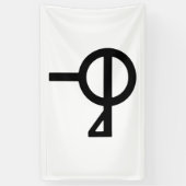 Demiagender Symbol für das dritte Geschlecht Banner (Vertikal)