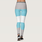Demiboy-Flagge Grau-Blau-Streifen LGBT Leggings (Rückseite)