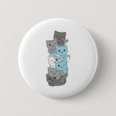 Demiboy-Flaggenkatze Pride Lgbtq Niedliche Katze Button (Vorderseite)