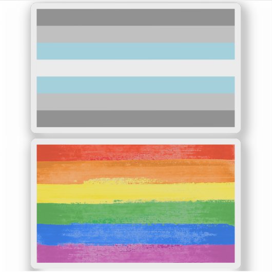 Demiboy Pride Aufkleber (Vorderseite)