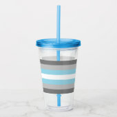 Demiboy Pride Flag Acryltrinkbecher (Vorderseite)