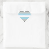 Demiboy Pride Flag Herz-Aufkleber (Tasche)