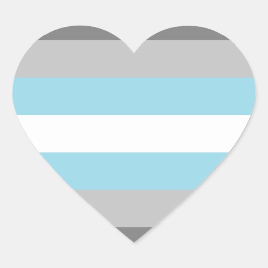 Demiboy Pride Flag Herz-Aufkleber (Vorderseite)