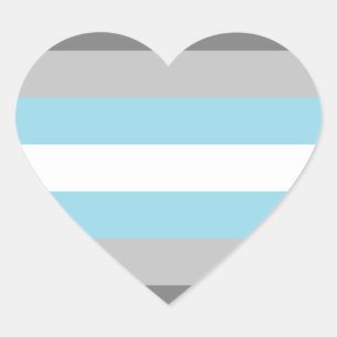 Demiboy Pride Flag Herz-Aufkleber