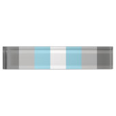 Demiboy Pride Flag Namensplakette (Vorderseite)