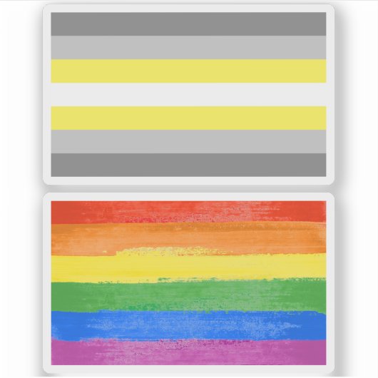 Demigender Pride Aufkleber (Vorderseite)