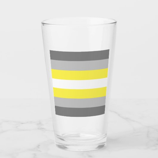 Demigender Pride Flag Glas (Vorderseite)