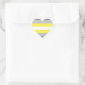 Demigender Pride Flag Herz-Aufkleber (Tasche)