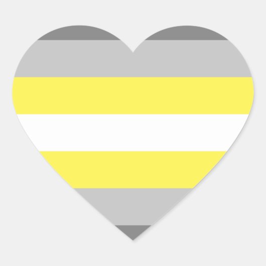 Demigender Pride Flag Herz-Aufkleber (Vorderseite)