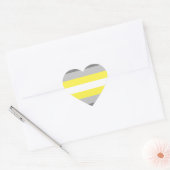 Demigender Pride Flag Herz-Aufkleber (Umschlag)