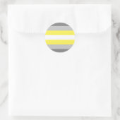 Demigender Pride Flag Runder Aufkleber (Tasche)