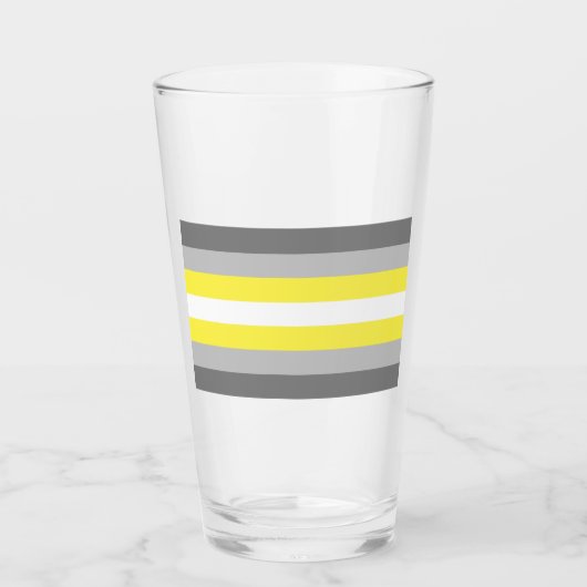 Demigender Pride Glas (Vorderseite)