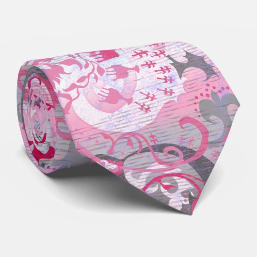 Demigirl Dragon Damask - Stilvolle Flag-Farben Krawatte (Gerollt)