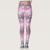 Demigirl Dragon Damask - Stilvolle Flag-Farben Leggings (Vorderseite)