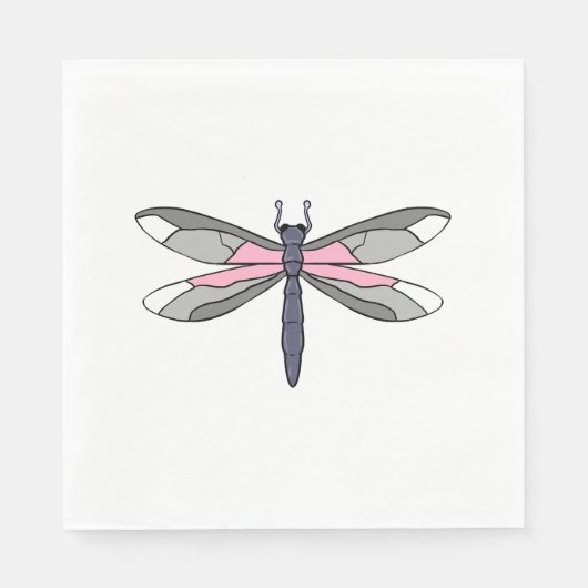 Demigirl Dragonfly Demigirl Pride Serviette (Vorderseite)
