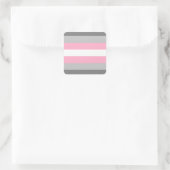 DemiGirl Flag Quadratischer Aufkleber (Tasche)