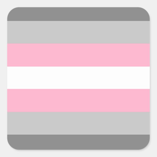 DemiGirl Flag Quadratischer Aufkleber (Vorderseite)