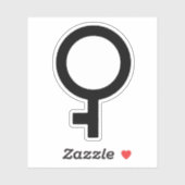 Demigirl Gender Symbol Aufkleber (Blatt)