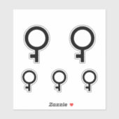 Demigirl Gender Symbol Aufkleber (Blatt)