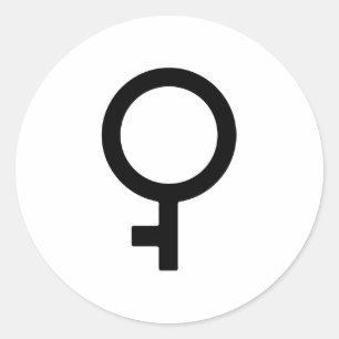 Demigirl Gender Symbol Runder Aufkleber