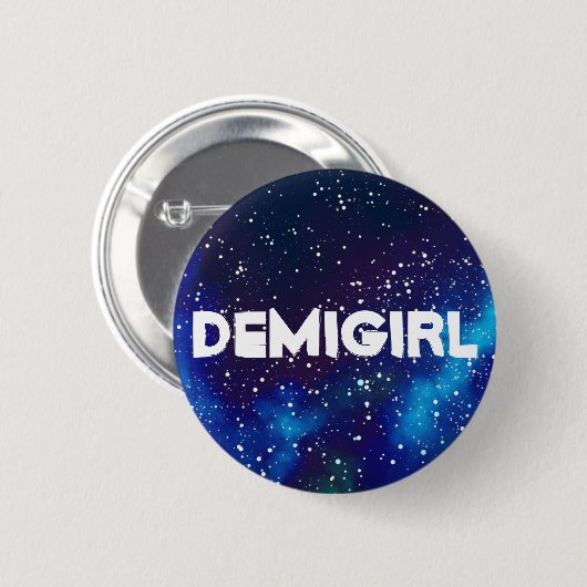 Demigirl kundengerechte Galaxie-Identität Button (Vorne & Hinten)
