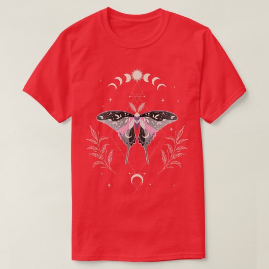 Demigirl Luna Moth Celestial LGBT Pride Flag 1 T-Shirt (Design vorne)