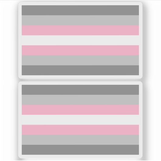 Demigirl Pride Aufkleber (Vorderseite)