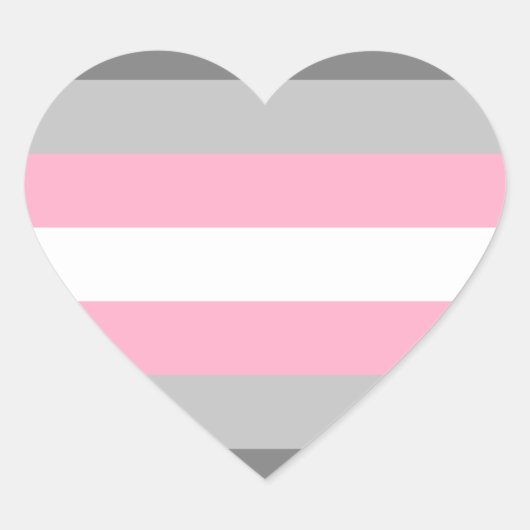 Demigirl Pride Flag Herz-Aufkleber (Vorderseite)