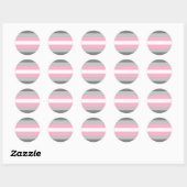 Demigirl Pride Flag Runder Aufkleber (Blatt)