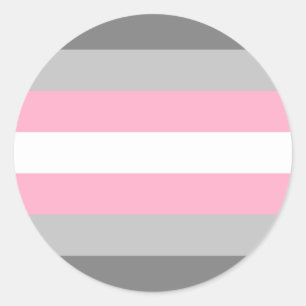 Demigirl Pride Flag Runder Aufkleber
