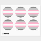Demigirl Pride Flag Runder Aufkleber (Blatt)