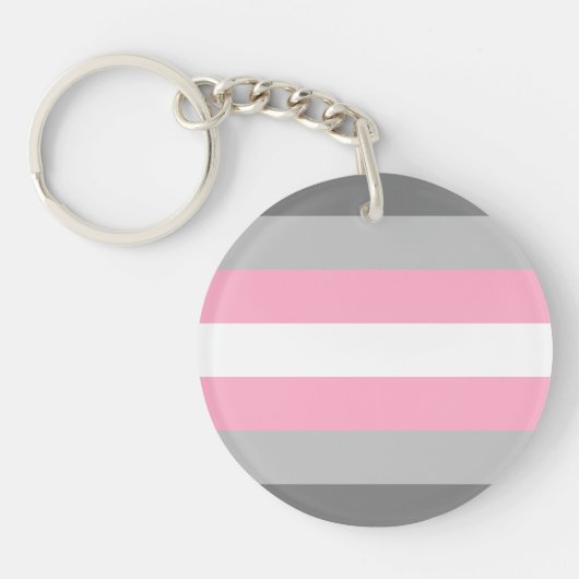 Demigirl Pride Flag Schlüsselanhänger (Vorderseite)