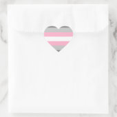 Demigirl Pride Herz-Aufkleber (Tasche)