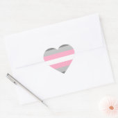 Demigirl Pride Herz-Aufkleber (Umschlag)