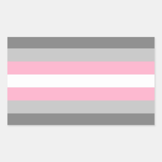 Demigirl Pride Rechteckiger Aufkleber (Vorderseite)