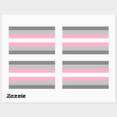 Demigirl Pride Rectangle Aufkleber (Blatt)