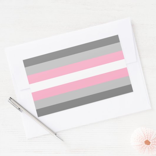 Demigirl Pride Rectangle Aufkleber (Umschlag)
