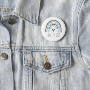 Demiguy-Stolz Love Wins LGBT-Regenbogen-Button Button