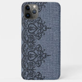 *~* Demin und Black Lace Girly Romantic Case-Mate iPhone Hülle (Rückseite)
