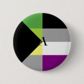 Demiromantic asexuales Demi As-Button Button (Vorderseite)