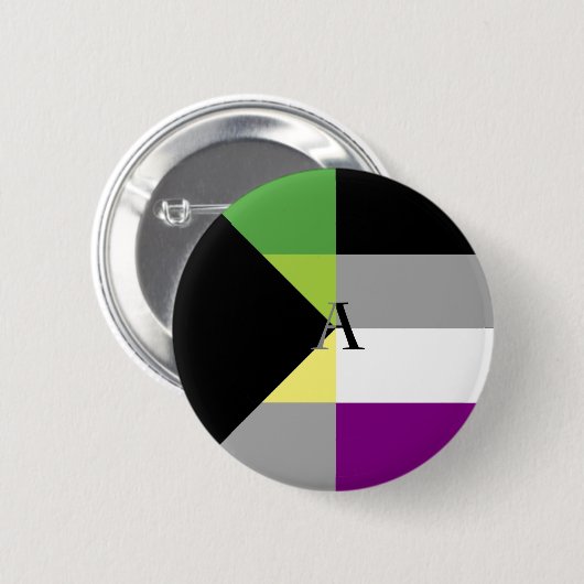 Demiromantic asexuales Demi As-Button Button (Vorne & Hinten)