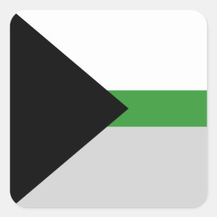 Demiromantic Pride Flag  Quadratischer Aufkleber