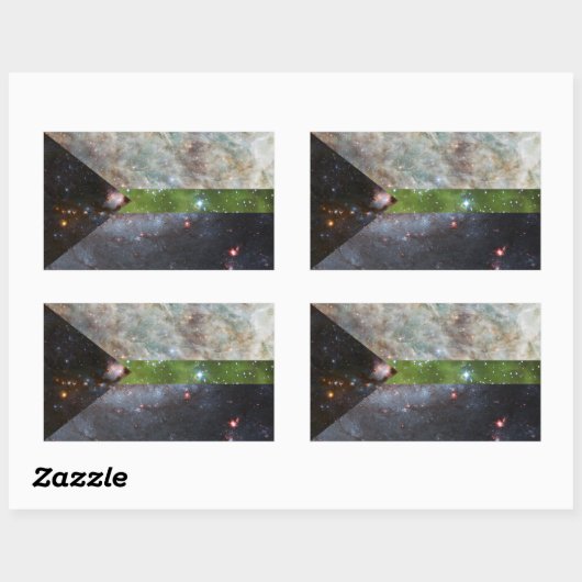 Demiromantische Nebulaflaggenaufkleber Rechteckiger Aufkleber (Blatt)