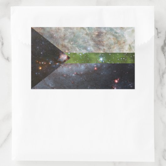 Demiromantische Nebulaflaggenaufkleber Rechteckiger Aufkleber (Tasche)