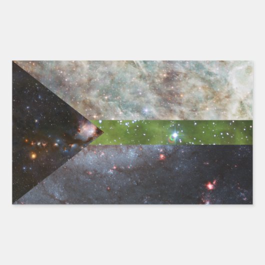 Demiromantische Nebulaflaggenaufkleber Rechteckiger Aufkleber (Vorderseite)